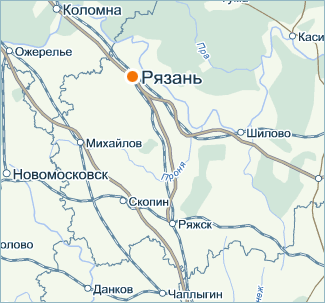 Карта Рязань