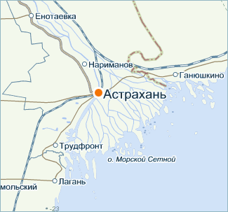 Карта Астрахань