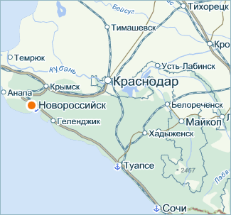 Карта Новороссийск