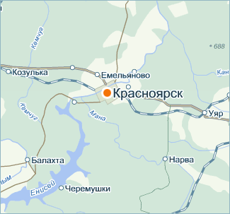 Карта Красноярск